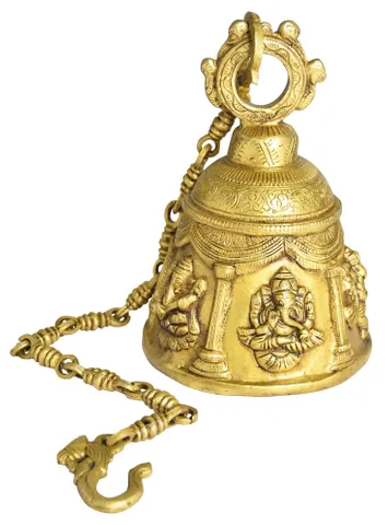 Brass Wall Hanging Temple Bell - 6*6*31 Inch (BS1512 B)