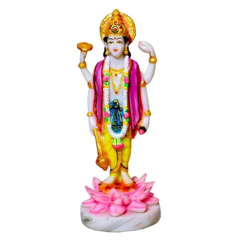 Marble Dust Lord Vishnu Statue Venkateshwara Statue - 3.5*3.5*9 inch (MB0098)