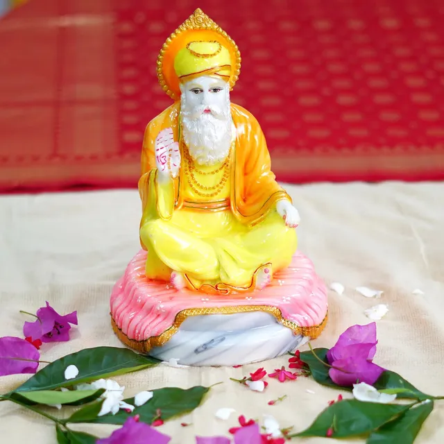 Marble Dust Guru Nanak Dev Ji Idol - 6*6*9 inch (MB0080)