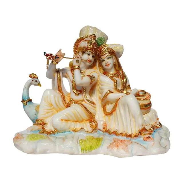 Composite Marble Radha Krishna Idol - 12*8.5*9.5 inch (MB0045)