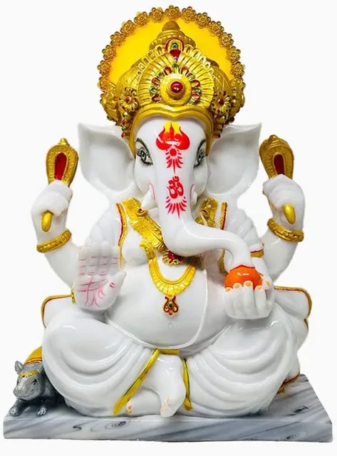 Marble Dust Ganesha Idol - 12*5.5*18 inch (MB0036)