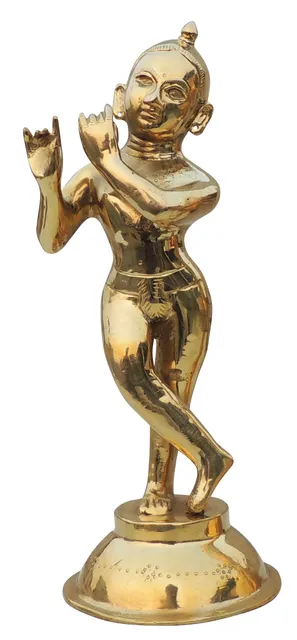 Brass Showpiece Krishna Ji God Idol Statue - 5*5*12.5 Inch (BS1236 K)