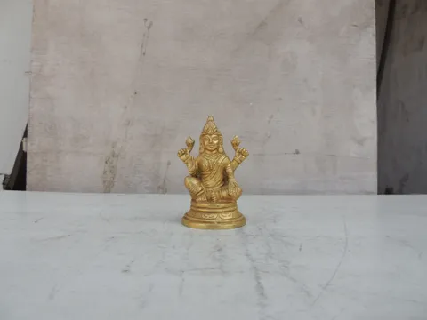 Brass Showpiece Laxmi Ji God Idol Statue - 2.7*2.2*4.2 Inch (BS999 L)