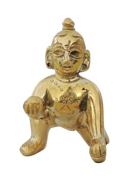 Brass Showpiece Laddu Gopal statue Idol - 3.2*1.5*2.5 Inch (BS871 M)