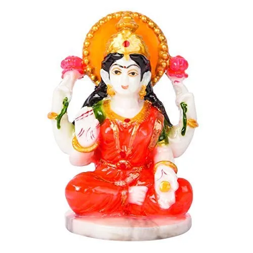 Showpiece Laxmi Marble God Idol Statue - 4*3*4 Inch (MB0135)