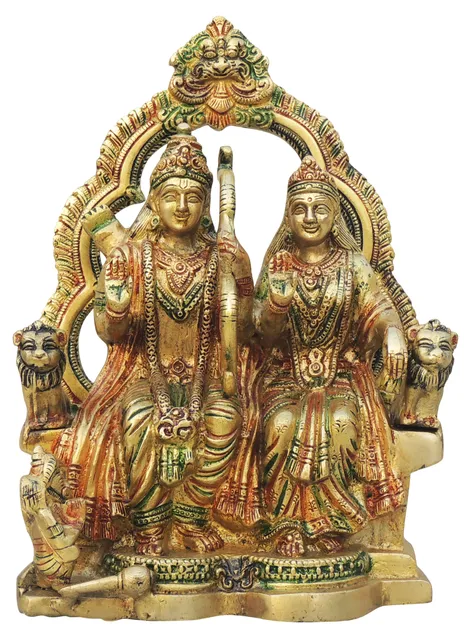 Brass Showpiece Ram Seeta ji Sitting Idol/ Statue -7*4*10 inch (BS1463 C)