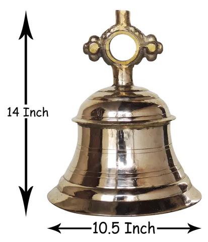 Brass Temple Hanging Bell ,Ghanta (11 Kg) - 10.5*10.5*14 inch (Z493 Q)