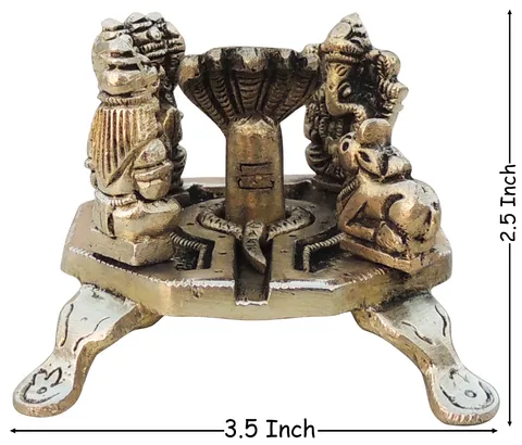 Brass Showpiece Shivling Idol Statue  - 3.5*3.2*2.5 inch (BS1055 F)