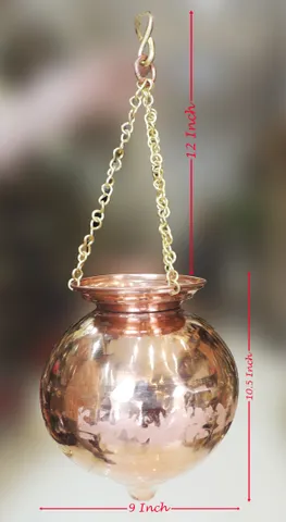 Copper Hanging Shiv Jaldhara - 9-9*10.5 Inch (Z599 G)
