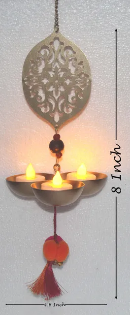 Iron Wall Hanging Candle Holder  - 4.6*4.6*8 Inch (I149 A)