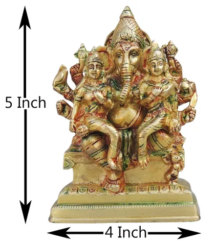 Brass Showpiece Ganesh Ji God Idol Statue - 4*2*5 Inch (BS1434 D)