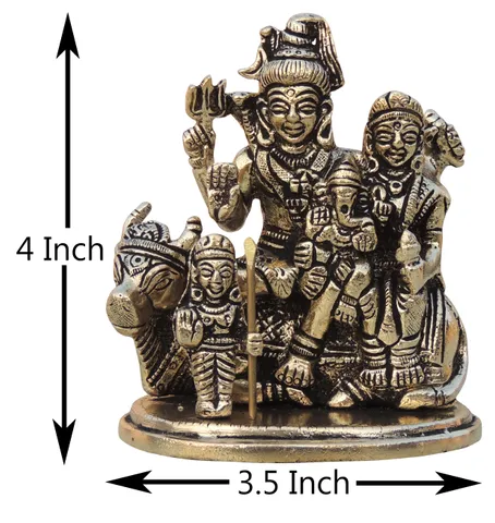 Brass Showpiece Shiv Parivar God Idol Statue - 3.5*2.5*4 Inch (BS975 B)