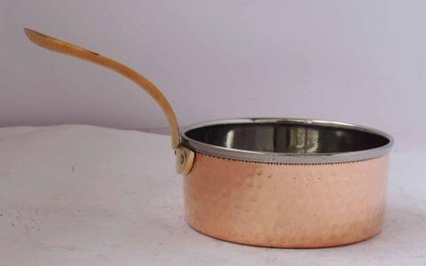 Copper Steel & Brass Sauce Pan no. 2 - 550 ML - 9*5*4.5 inch (BC142 C)