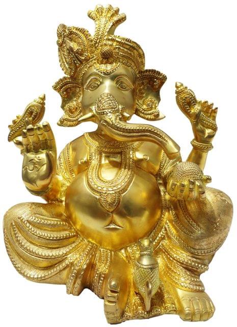 Brass Showpiece Pankhi Ganesh Ji Statue - 11*7*11 Inch (BS001)