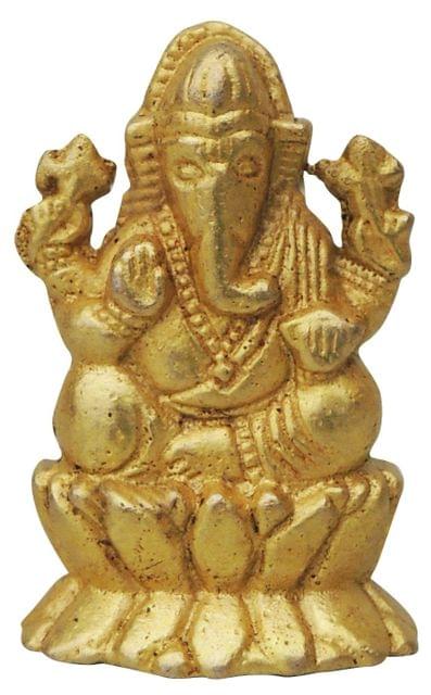Brass Showpiece Ganesh Ji Statue - 1.5*1*2 Inch (BS858 A)