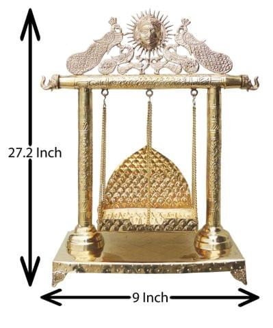 Brass Showpiece Jhula Statue - 22.5*9*27.2 Inch (AS227 F)