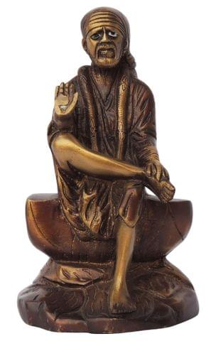 Brass Showpiece Sai Baba God Idol Statue - 5*3.5*8.5 Inch (BS734 C )