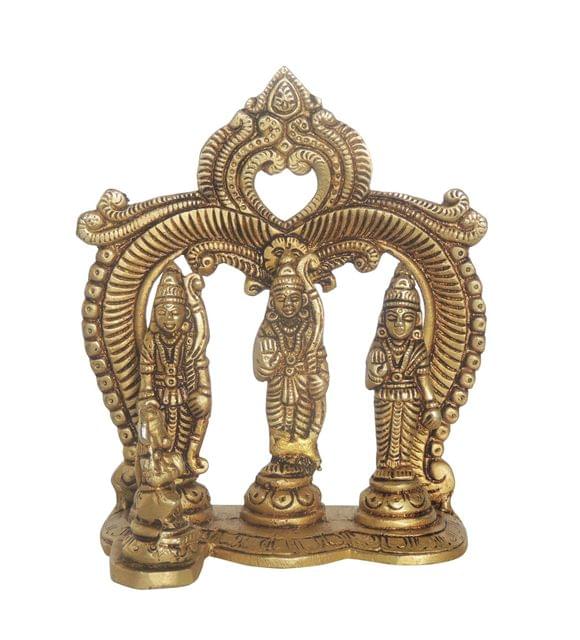 Brass Showpiece Ram Darbar God Idol Statue - 4.6*2.6*5.5 Inch (BS1394 E)