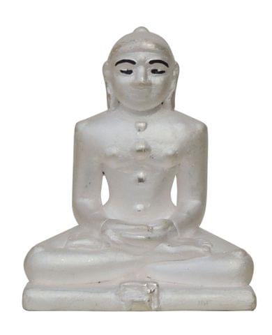 Pure Silver Mahaveer ji idol Statue - 999 Hallmarked Silver Statue- 1.6*1.1*2 Inch, 19  gm  (SL023 A )