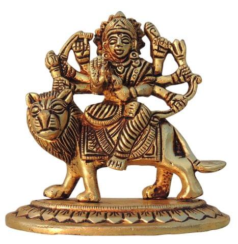 Brass Showpiece Durga Ji God Idol Statue - 4*2.5*4 Inch (BS1445 H)
