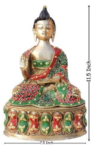 Brass Showpiece Buddha Ji God Idol Statue - 7.5*4.5*11.5 Inch (BS1547 E)