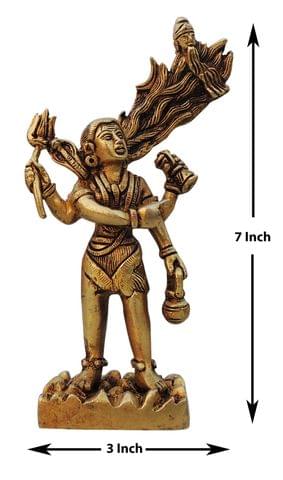 Brass Showpiece Shiv Ji Idol Statue  - 3*1.5*7 inch (BS1531 E)