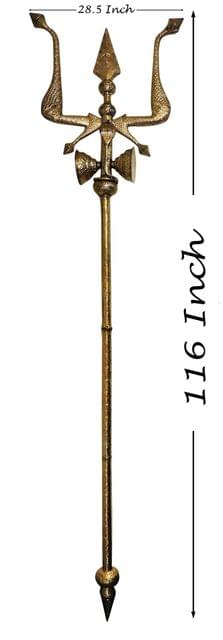 Brass Trishul - 28.5*7.5*116 Inch (Z138 X)