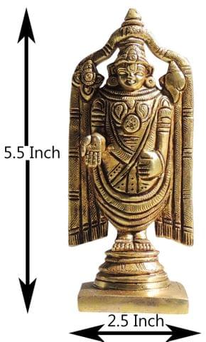 Brass Showpiece Tirupati Bala Ji God Idol Statue - 2.5*2*5.5 Inch (BS1549 C)