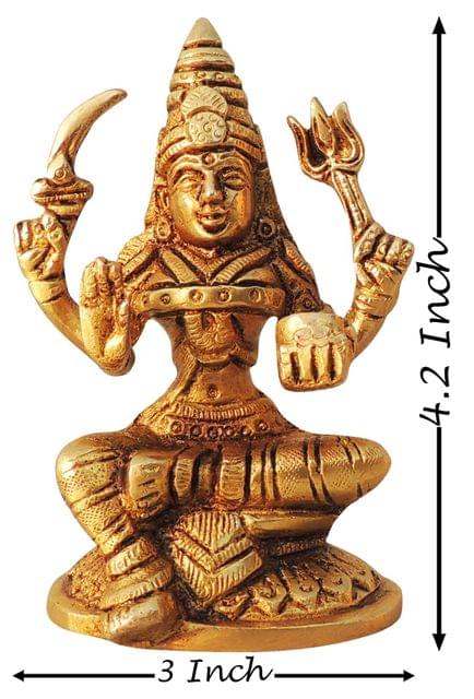 Brass Showpiece Kalmari Devi God Idol Statue - 3*2*4.2 Inch (BS1027 B)