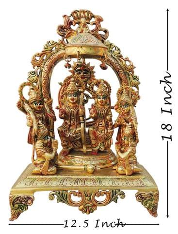 Brass Showpiece Ram Darbar God Idol Statue - 12.*8*18 Inch (BS131 R)