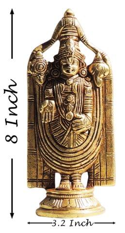 Brass Showpiece Tirupati Bala Ji God Idol Statue - 3.2*2.5*8 Inch (BS1549 F)