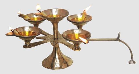 Brass Table Decor Star Deepak, Oil Lamp - 8.6*8.6*3.6 Inch (F628 A)