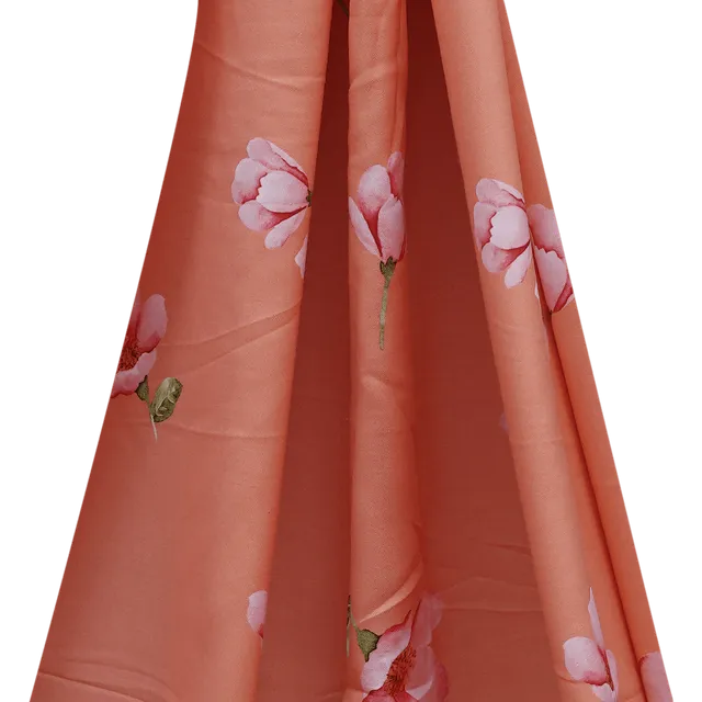 Spun Floral Print - Peachy Pink - KCC95576