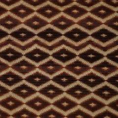 Coffee Glace Cotton Diamond Pattern Print Fabric