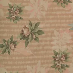 Ash Grey and Cream Floral Print Checkered Kota Loom