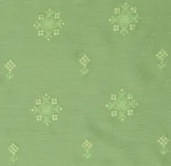 Grass Green Chanderi Thread Sequins Embroidery Fabric