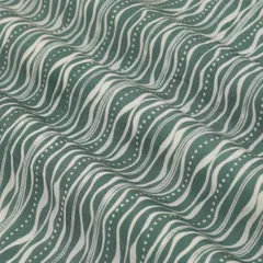 Coin Grey Muslin Flowy Stripe Pattern Print Fabric