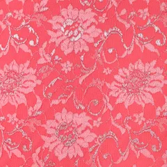 Blush Pink Floral Chantilly Net Fabric