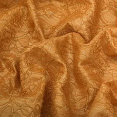 Mustard Golden Floral Chantility Lace Fabric