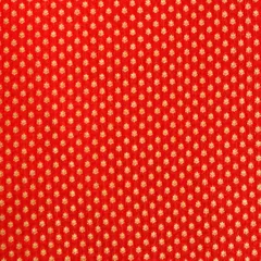Scarlet Red Brocade Gold Zari Booti Paudi Embrodiery Fabric