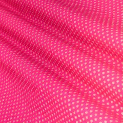 Deep Pink Brocade Gold Zari Booti Paudi Embrodiery Fabric