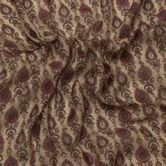 Sandstone Cream Linen Digital Floral Stripe Print Fabric