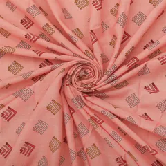 Bubblegum Pink Motif Print Cotton Fabric