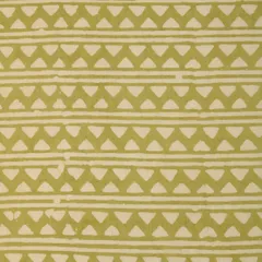 Khaki Cream Batik Print Chanderi Silk Voil Fabric