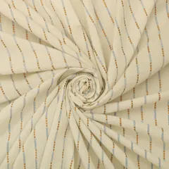 Pearl White Foil Print Cotton Fabric