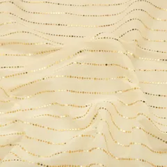 Off-White Embroidery Kora Fabric