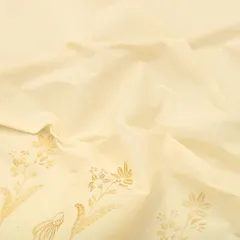 Pearl White Palazo Foil Print Cotton Fabric
