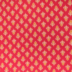 Fuschia Pink Motif Print Cotton Fabric