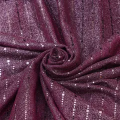 Dark Pink Shimmer Golden Work Lycra Fabric