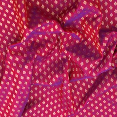 Electric Purple Brocade Gold Zari Booti Embrodiery Fabric